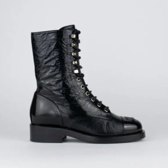 Chanel Cap-toe Combat Boots - Picture 1 of 11